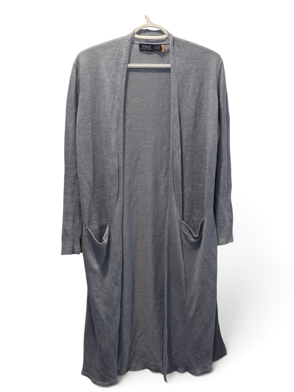 Polo by Ralph Lauren Slate Gray Open-Front Long Cardigan size XS